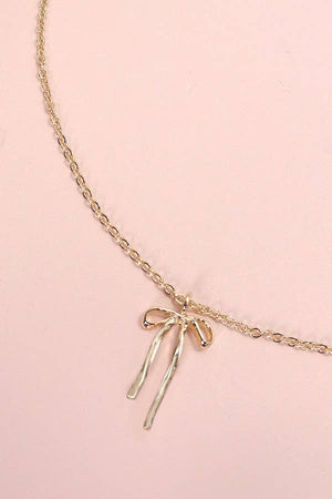 LONG BOW RIBBON NECKLACE