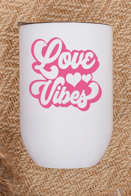 Valentine's Day Love Vibes Heart Wine Cup