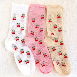 Cherry Vibe Lovely Socks Set Of 3