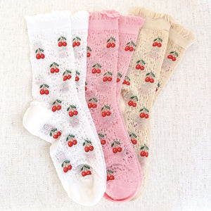 Cherry Vibe Lovely Socks Set Of 3