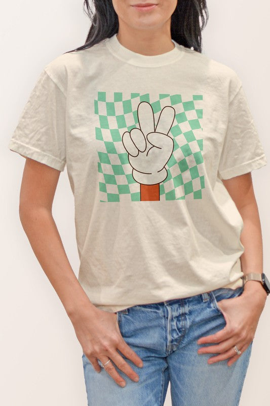 Groovy Hippie 70s Garment Dye Graphic Tee