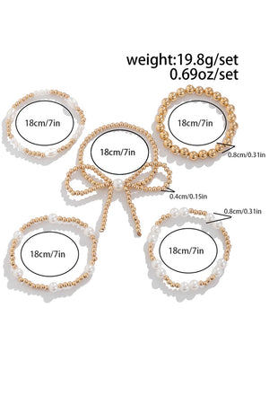 Signed Sealed and Delivered Bow Bracelet Stack