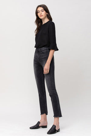 High Rise Straight Crop Denim