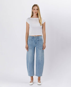 C'mon Cowgirl High Rise Barrel Jeans