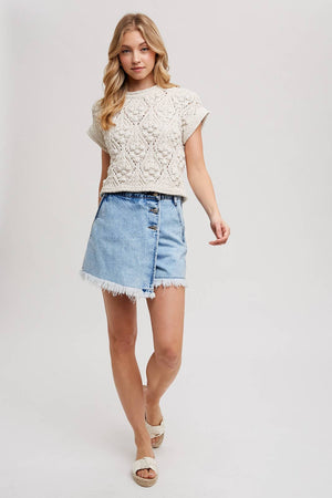 Little Spouse Sweater Top in Cream