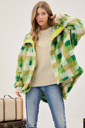 In The Forest Sherpa Plaid Jacket