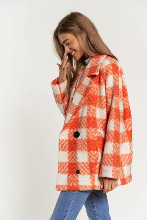 Cozy on Christmas Double Breasted Coat Jacket