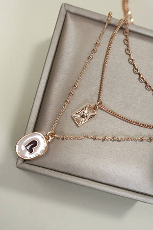 MULTI LAYERED EPOXY HEART CHARM NECKLACE