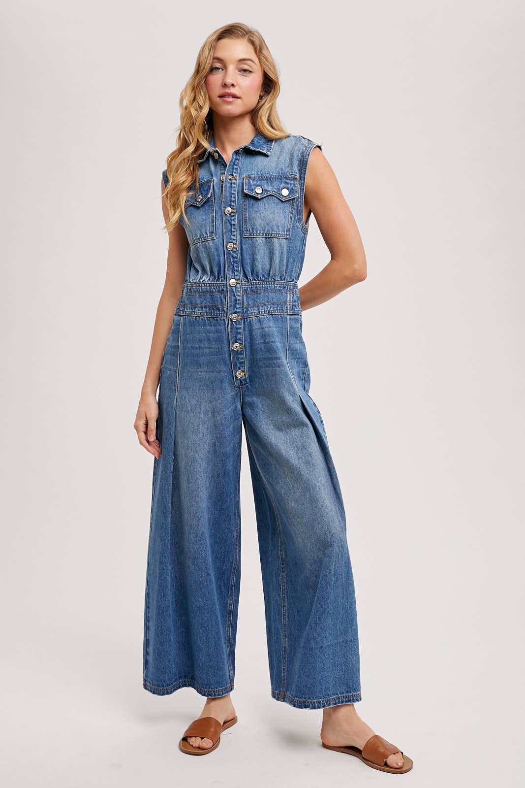 Somewhere Over Laredo Denim Jumpsuit
