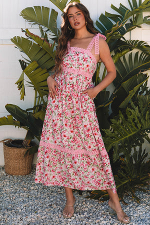Tea Time Floral Maxi Dress