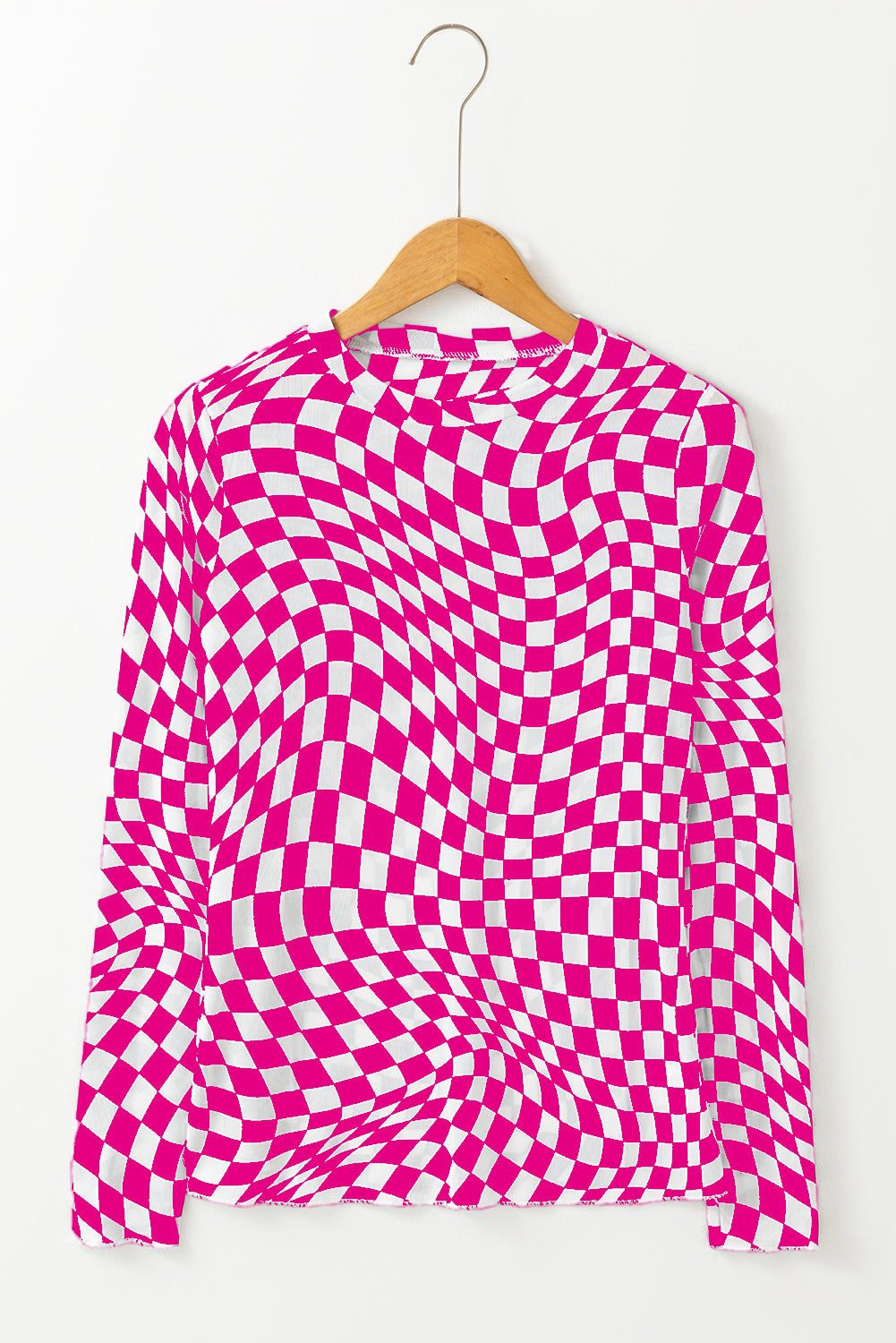 All Checked Out Mesh Top
