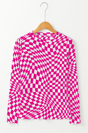 All Checked Out Mesh Top