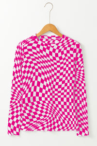 All Checked Out Mesh Top