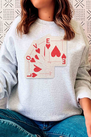 LOVE CARDS Graphic Sweatshirt