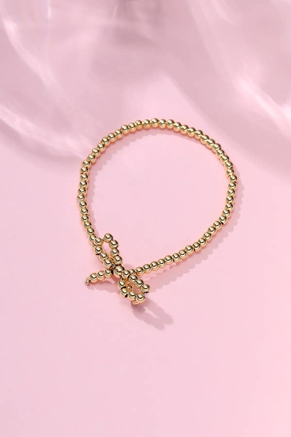 18K STAINLESS STEEL TARNISH FREE BOW BRACELET