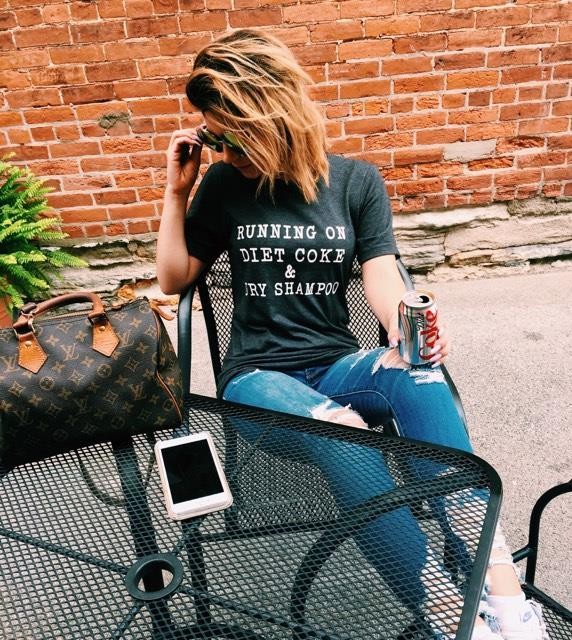 Running on Diet Coke and Dry Shampoo Tee