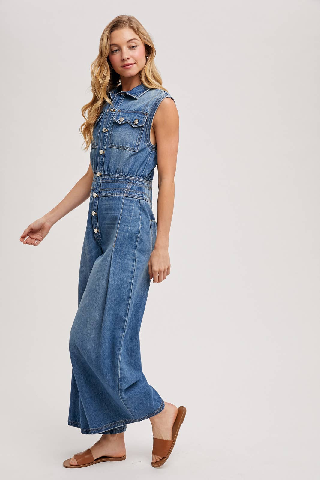 Somewhere Over Laredo Denim Jumpsuit