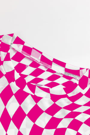 All Checked Out Mesh Top