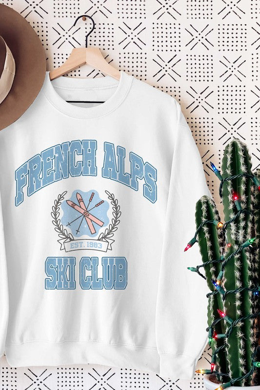 French Alps Ski Club  Graphic Sweatshirt