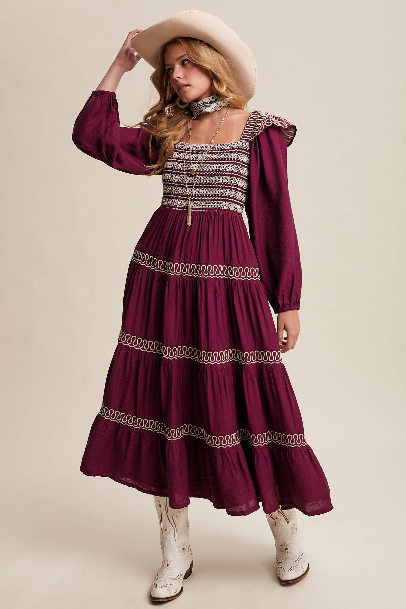 Lonesome Dove Western Smocked Dress