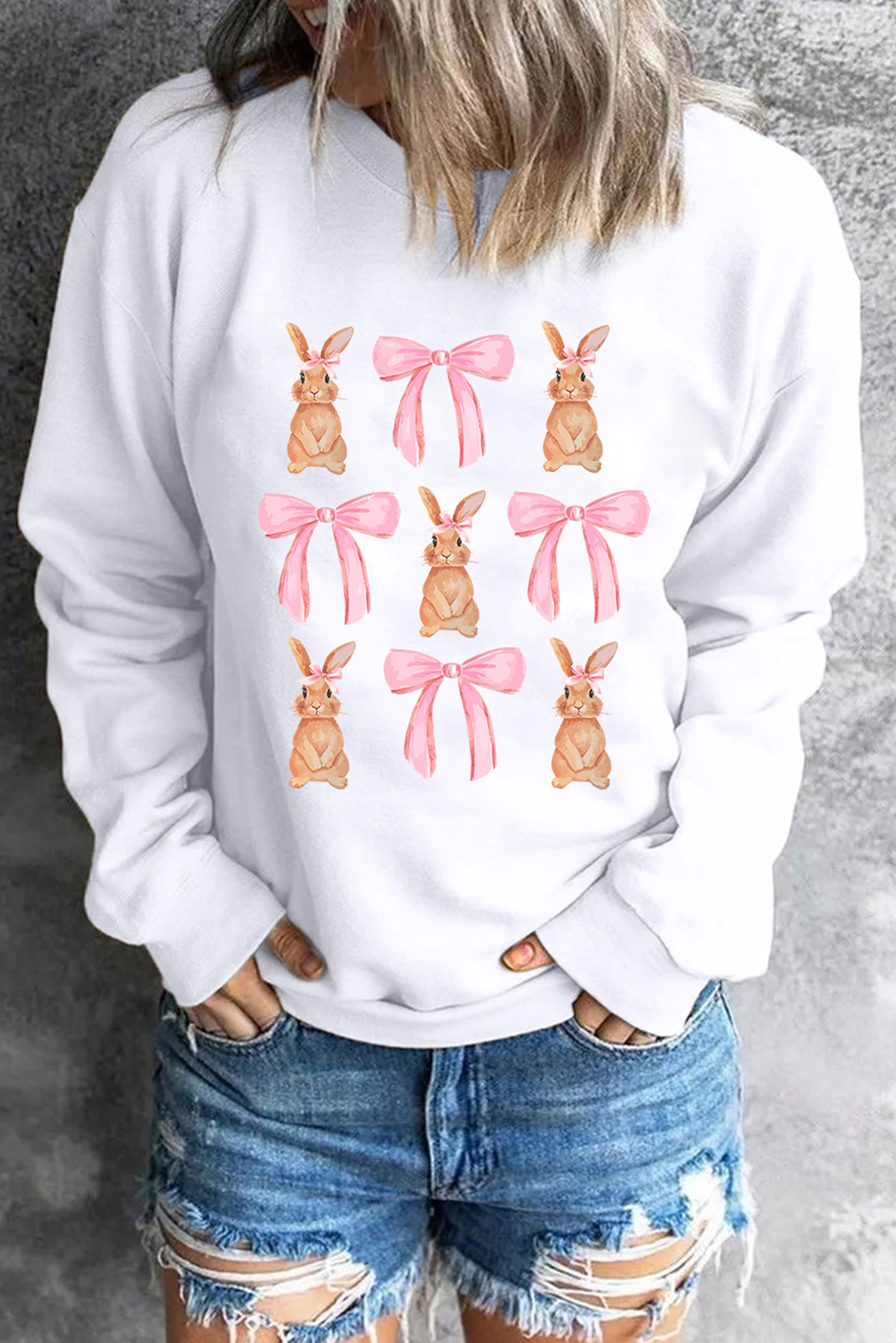 Easter Bunny and Bow Sweatshirt