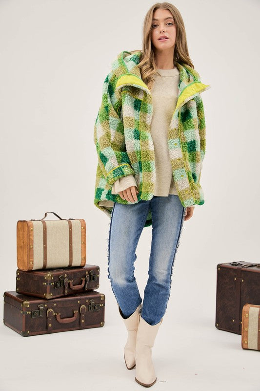 In The Forest Sherpa Plaid Jacket