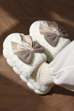 Bow Sherpa Slippers