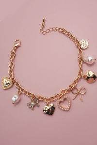 Everything Nice Bows + Pearls Charm Bracelet