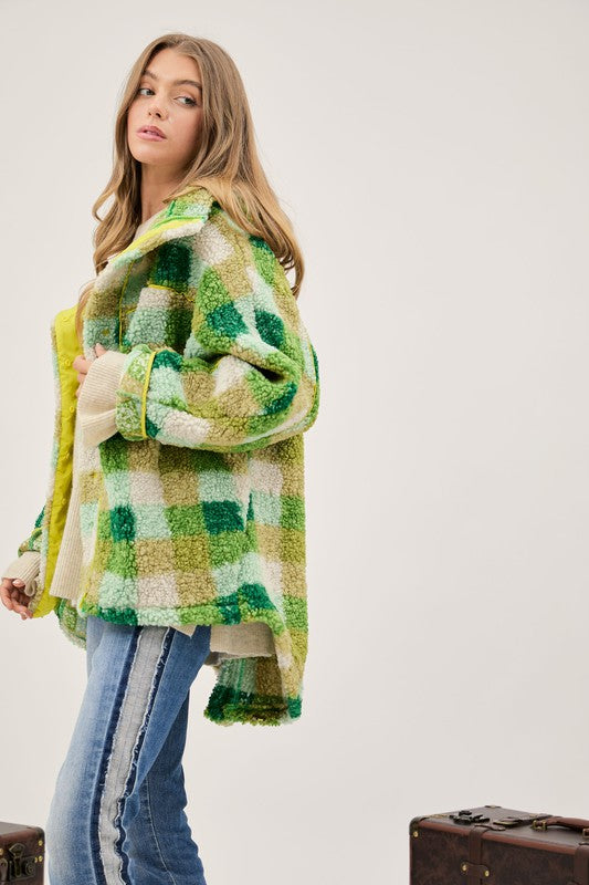 In The Forest Sherpa Plaid Jacket