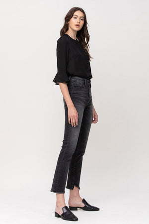 High Rise Straight Crop Denim