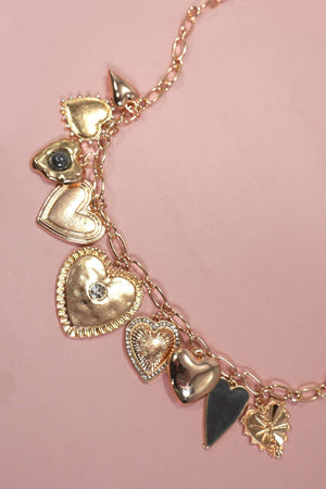 The Multi Heart Charm Necklace