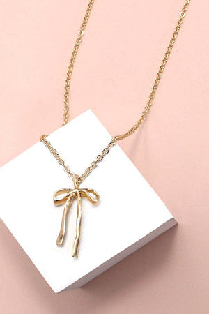 LONG BOW RIBBON NECKLACE