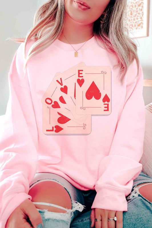 LOVE CARDS Graphic Sweatshirt