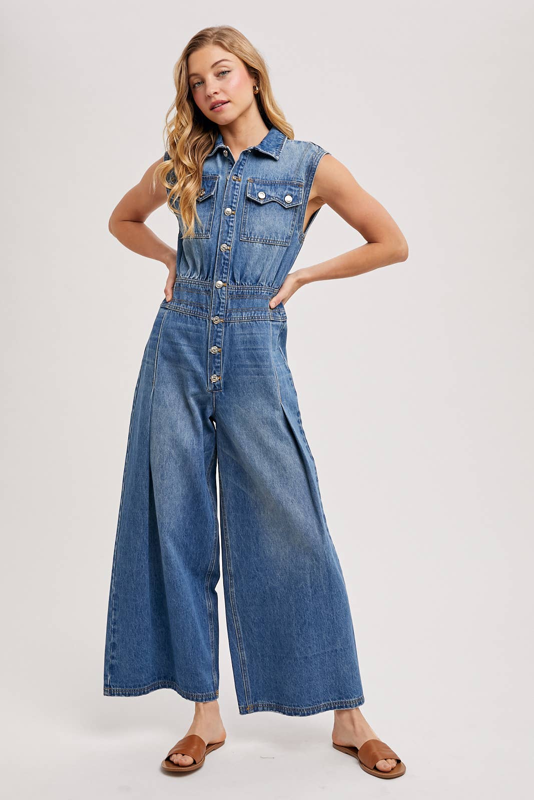 Somewhere Over Laredo Denim Jumpsuit