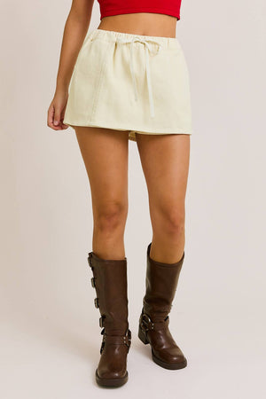 Little Red Denim Skort