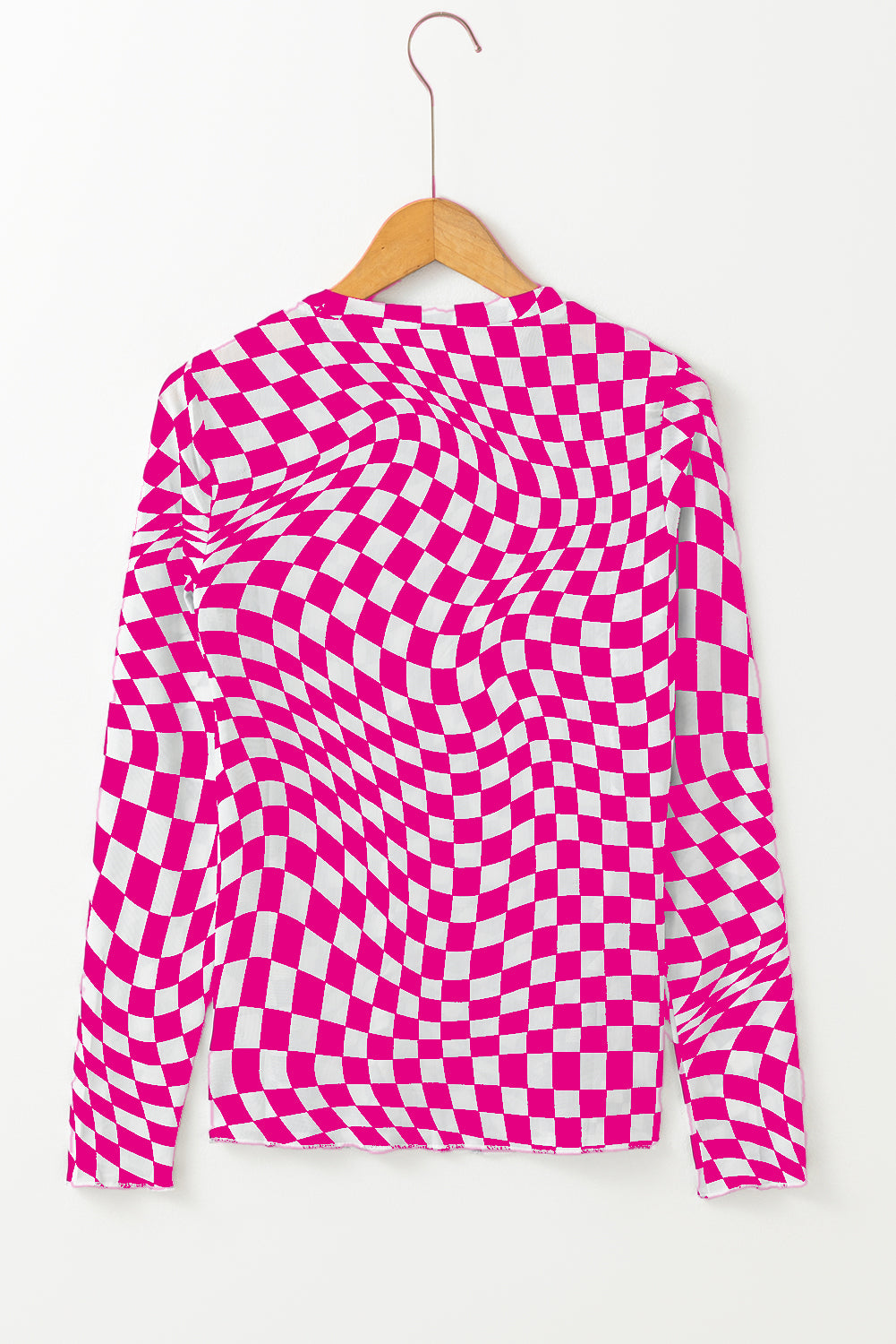 All Checked Out Mesh Top