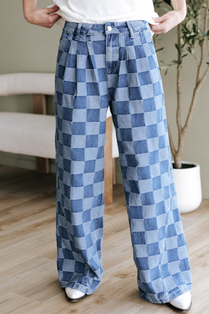 All Checked Out Denim. Pants