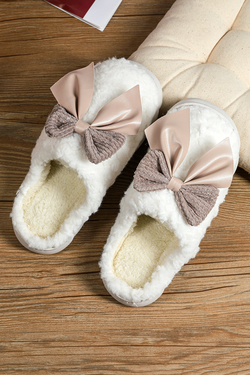 Bow Sherpa Slippers