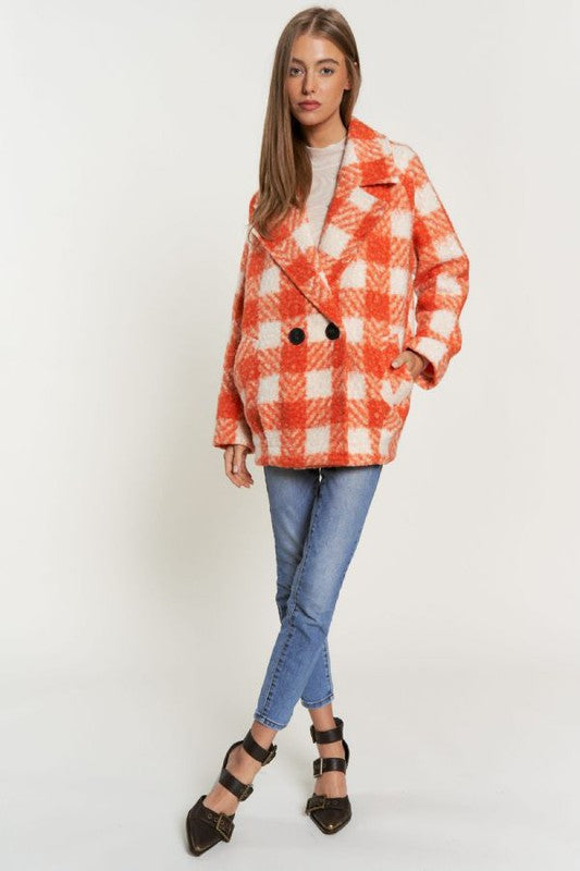 Cozy on Christmas Double Breasted Coat Jacket