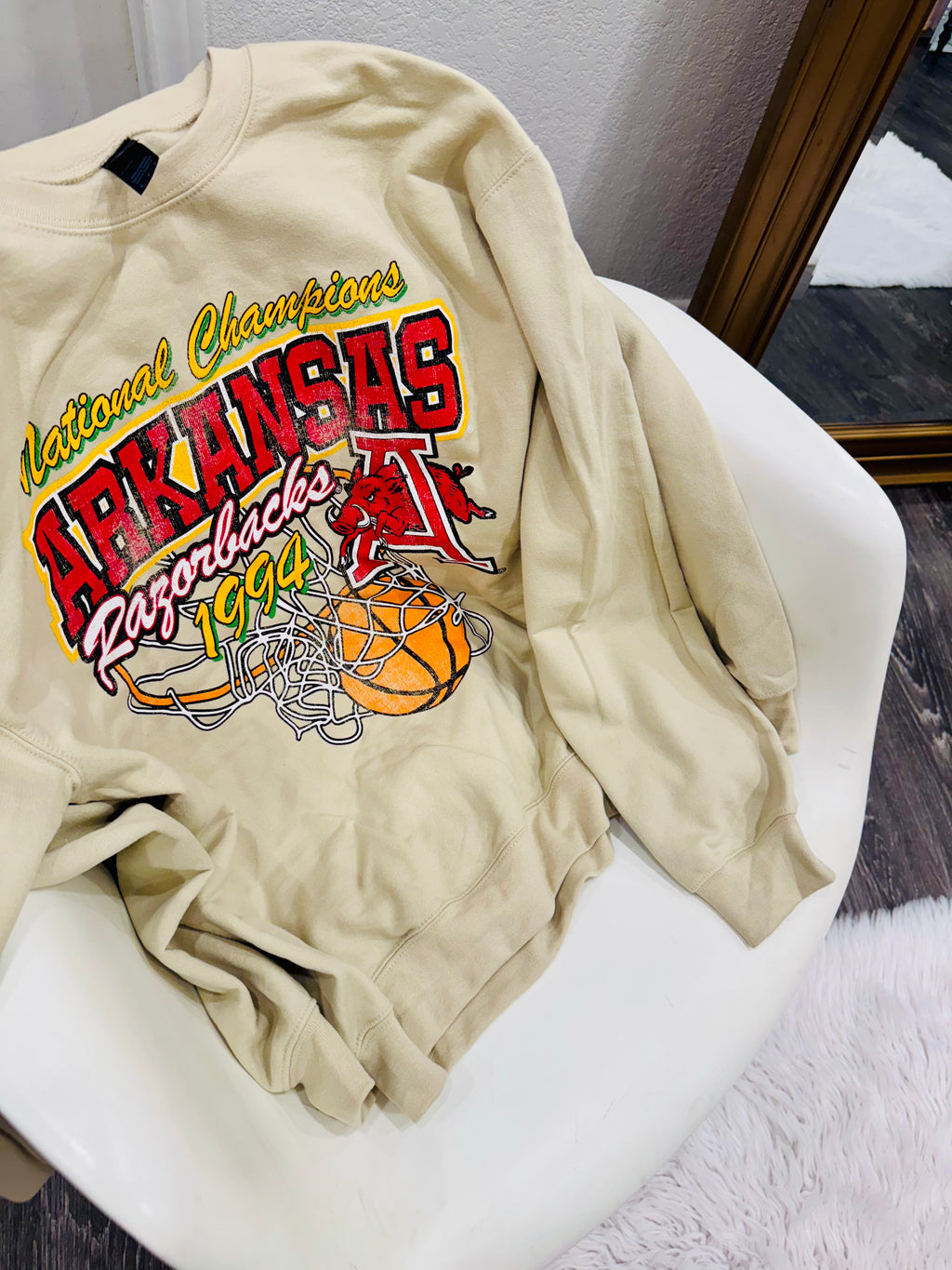 Arkansas 1994 NCAA Champs Nothing but Net Crewneck