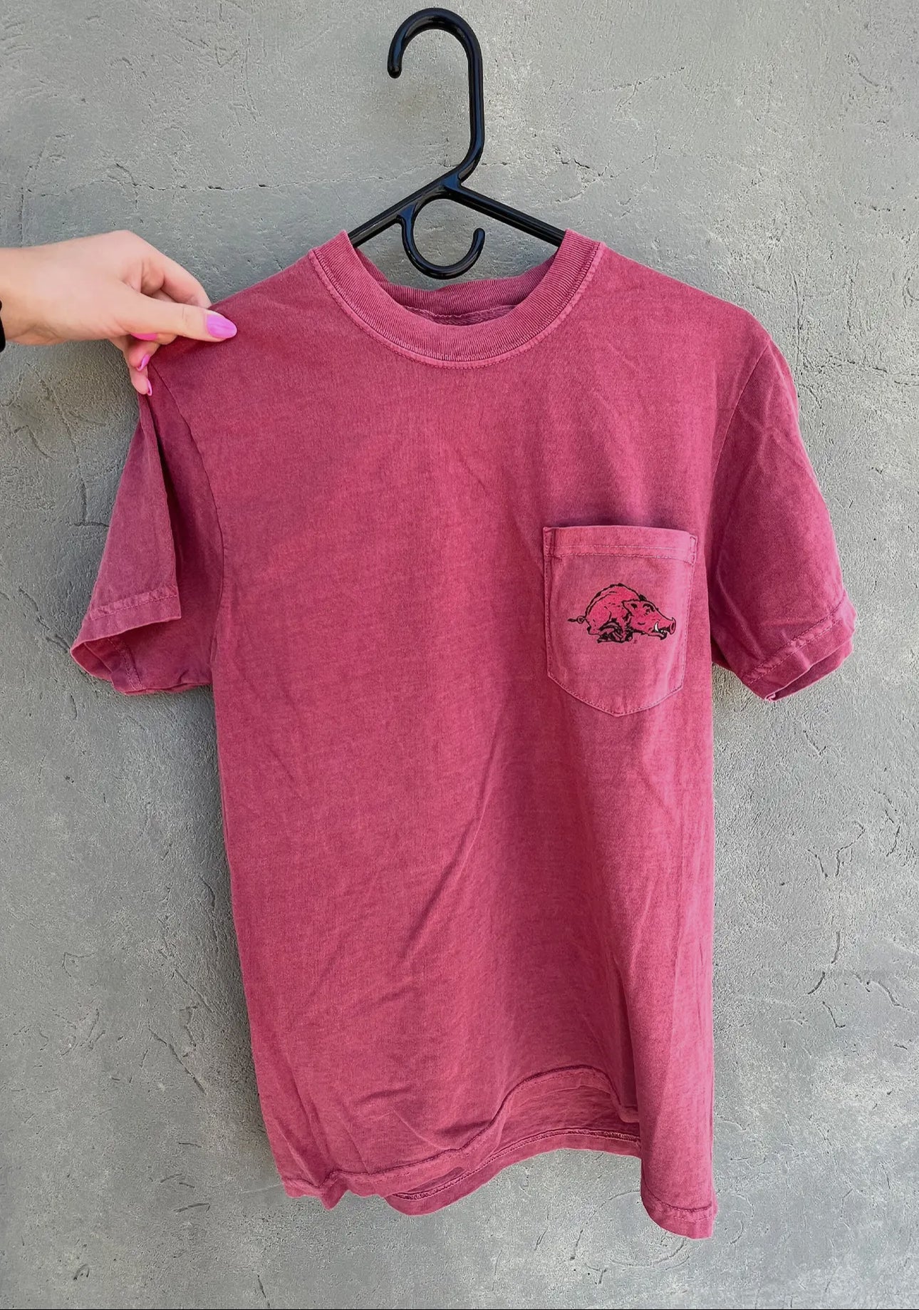 Running Razorback Pocket Tee