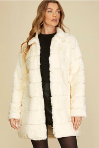 Snow on the Beach Faux Fur Coat