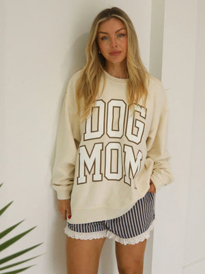 Dog Mom Corded Pullover