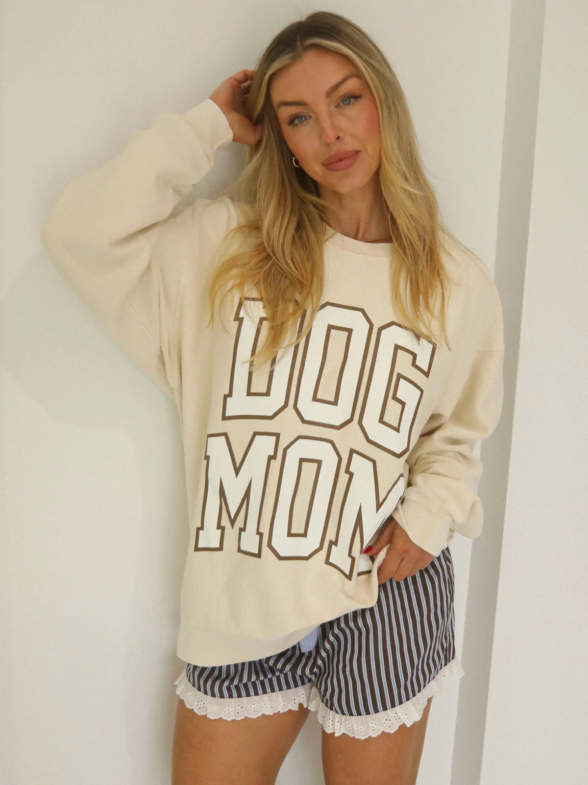 Dog Mom Corded Pullover