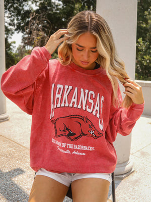 Arkansas Collegiate Corded Pullover by Charlie Southern