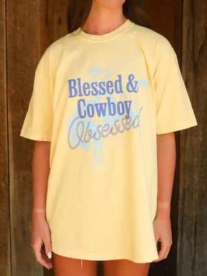 Blessed & Cowboy Obsessed Tee by Charlie Southern