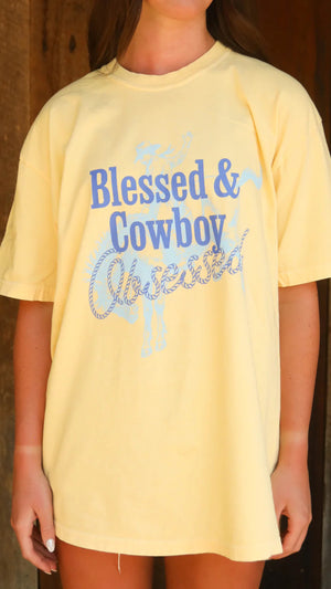 Blessed & Cowboy Obsessed Tee by Charlie Southern