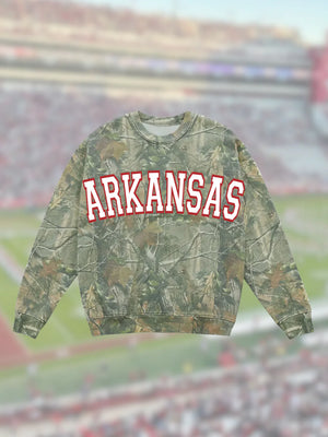 Arkansas Arch Sweatshirt in Camo