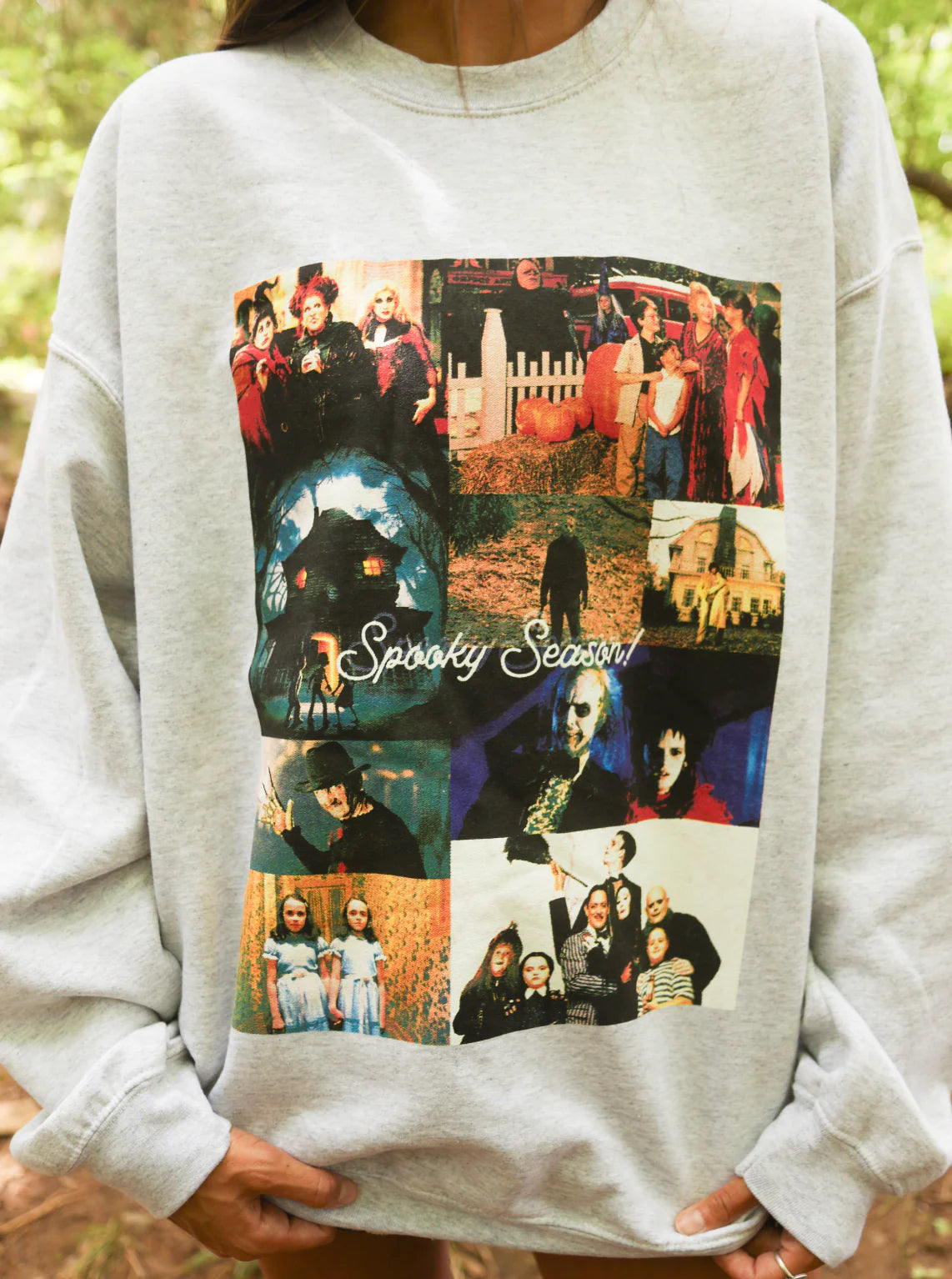 Spooky Season Collage Sweatshirt by Charlie Southern