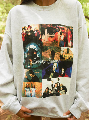 Spooky Season Collage Sweatshirt by Charlie Southern